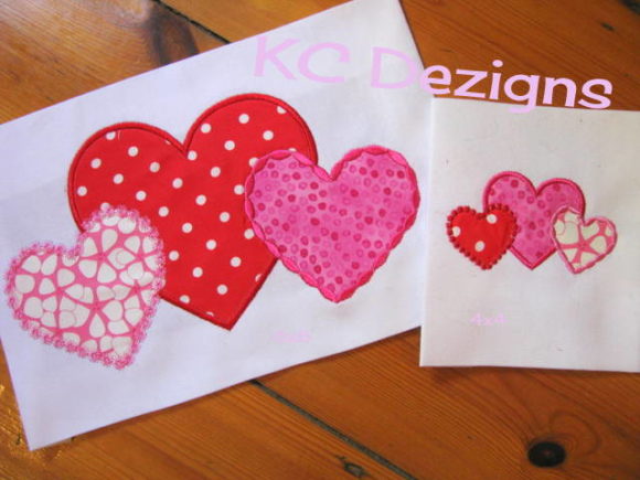 Linked Hearts Applique